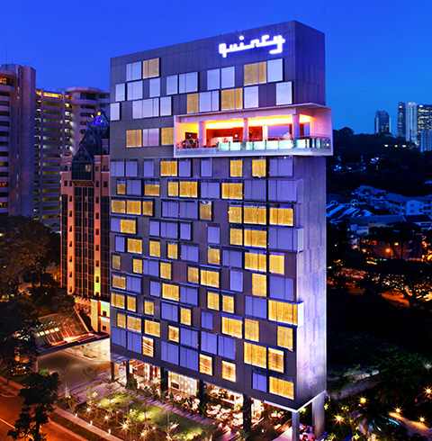 싱가포르 4성급 퀸시 호텔 (The Quincy Hotel) 